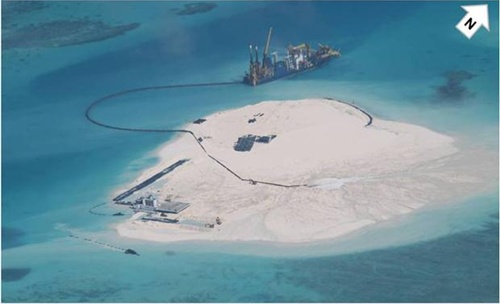 สื่อฝรั่งเศสและนานาชาติลงบทความเกี่ยวกับความทะเยอทะยานของจีนในการก่อสร้างเกาะเทียมในหมู่เกาะเจื่องซา